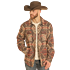 Rock & Roll  Men's Aztec Shirt Jacket-Dark Brown