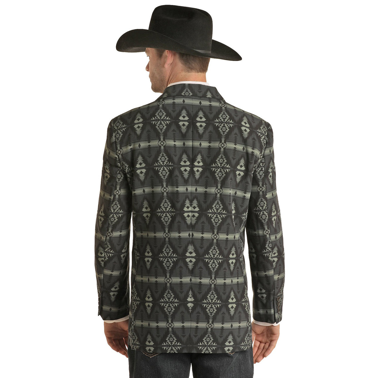 Rock & Roll Men's Aztec Sports Coat - Black