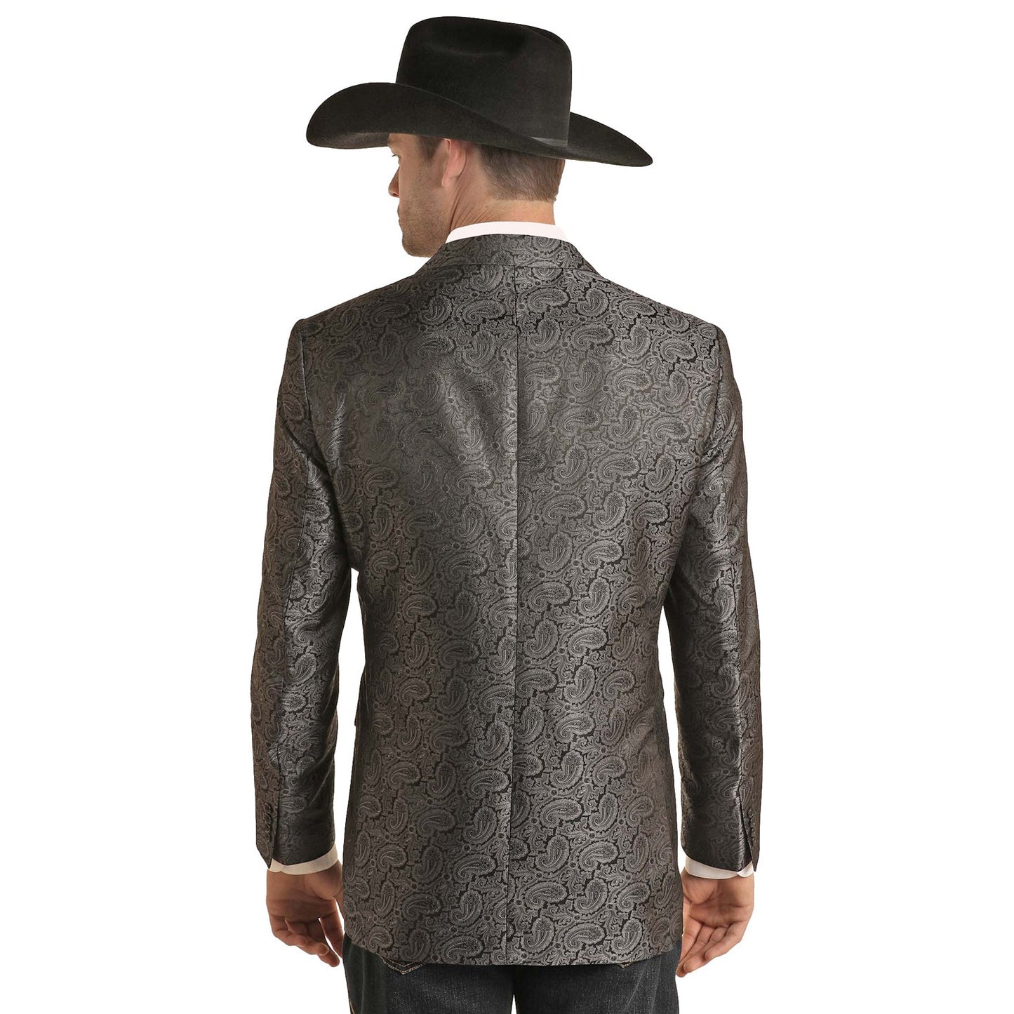 Rock & Roll Men's Jacquard Sports Coat - Black