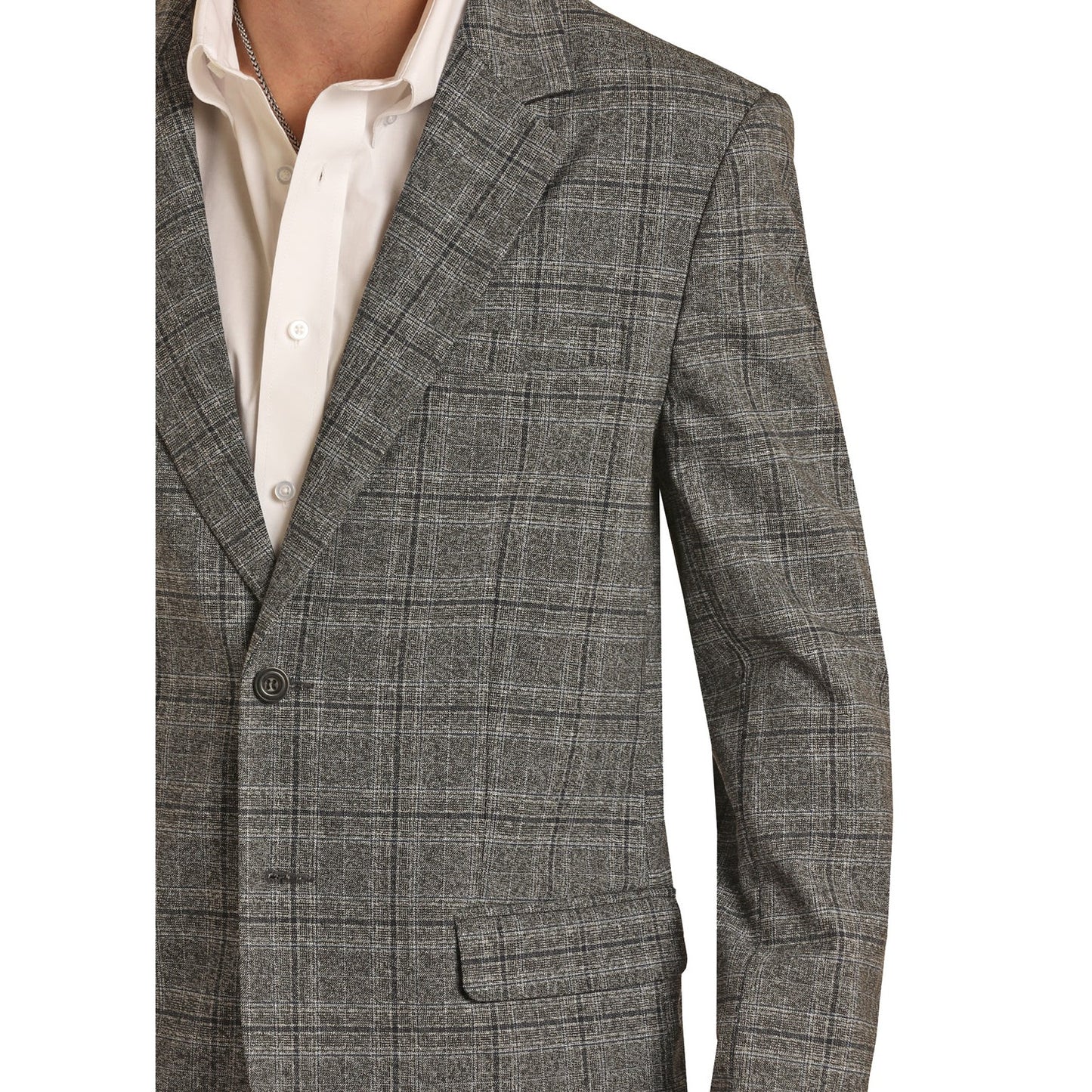 Rock & Roll Men's RRD Plaid Sports Coat - Charcoal