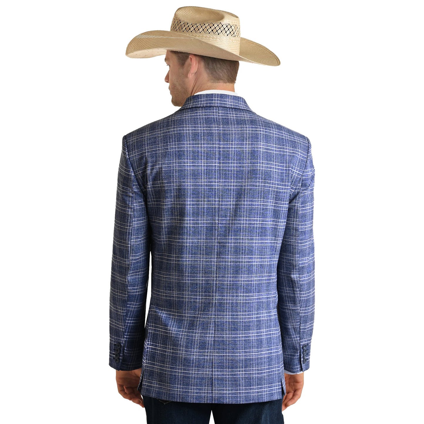 Rock & Roll Men's RRD Plaid Sports Coat - Blue