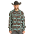 Rock & Roll Men's 2 Pocket Trek Long Sleeve Snap Shirt - Teal