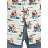 Rock & Roll Men's Novelty Printed Snap Shirt - Teal