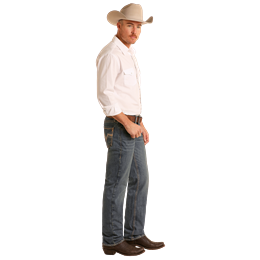 Rock & Roll Men's Pistol Stackable Bootcut Jeans- Medium Wash