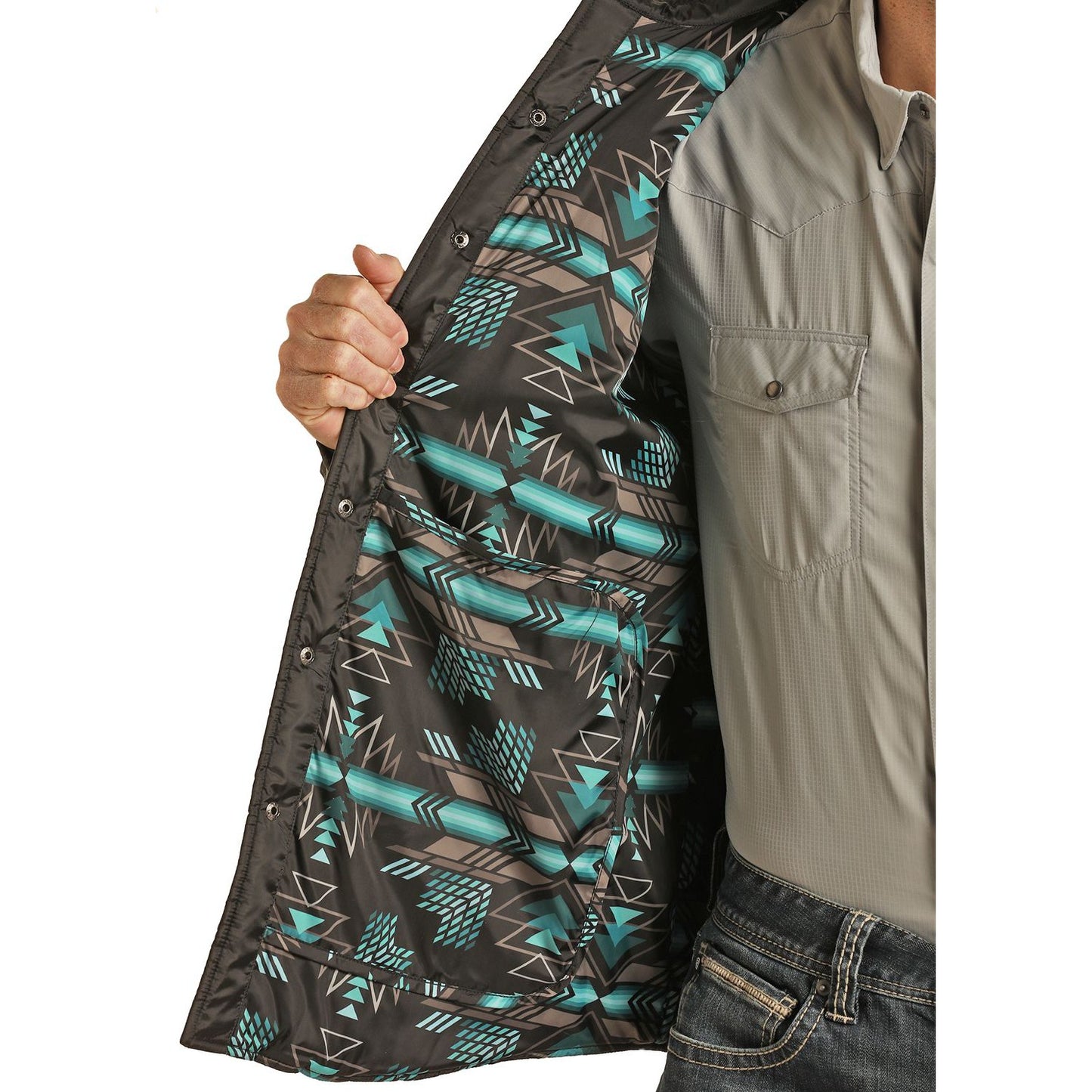 Rock & Roll Men's Solid Light Quilted Jacket