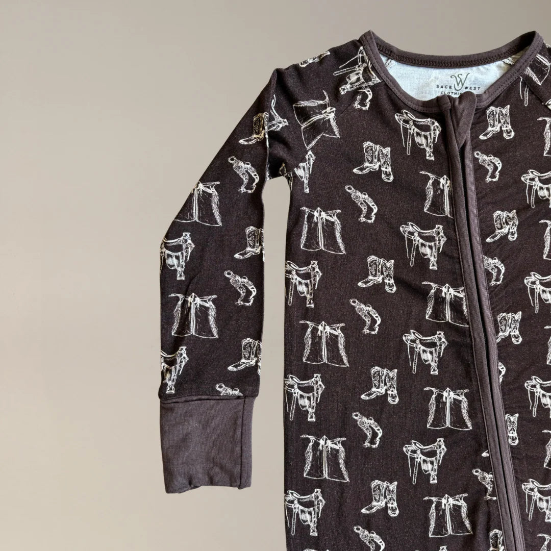 Sage West Infants Tack Room Sleepwear - Cocoa