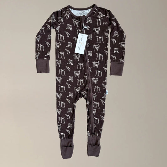Sage West Infants Tack Room Sleepwear - Cocoa