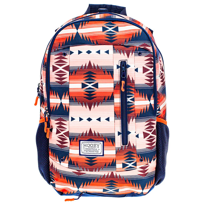 Hooey Rockstar Aztec Backpack- Navy/ Coral