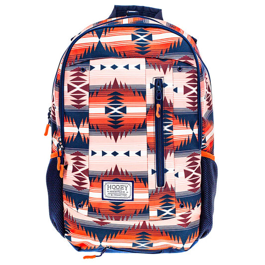 Hooey Rockstar Aztec Backpack- Navy/ Coral