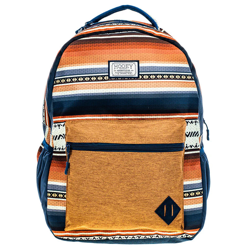 Hooey Recess Folkstone Serape Pattern Backpack- Navy/Blue