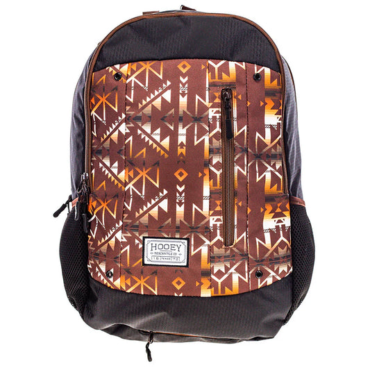 Hooey Rockstar Aztec Pattern Backpack- Black/Brown
