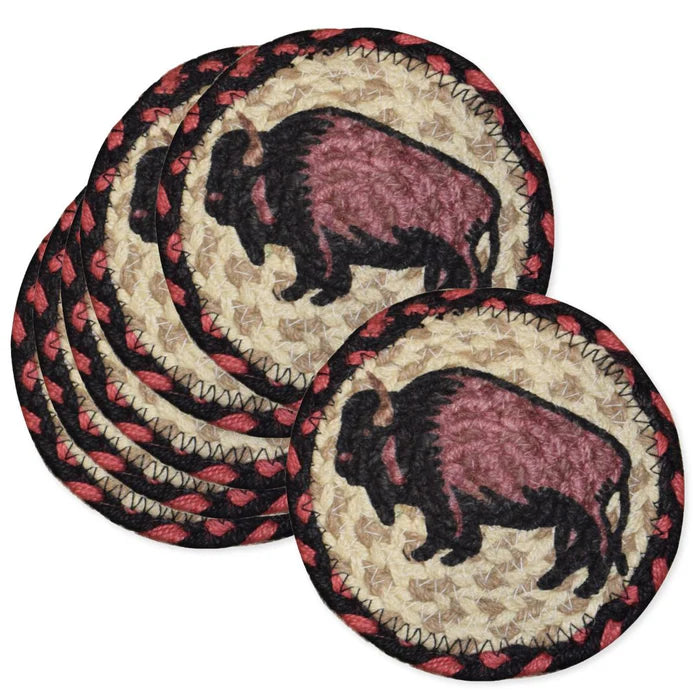 El Paso Saddle Blanket Co. Braided Jute Coasters-11