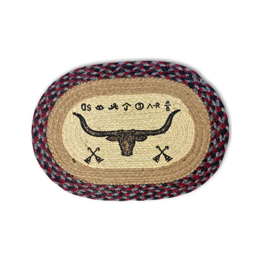 El Paso Saddle Blanket Company Braided Jute Table Mat -23