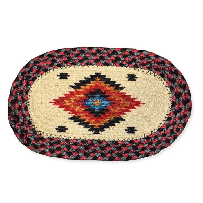 El Paso Saddle Blanket Company Braided Jute Oval Trivets-27