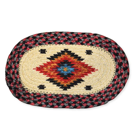 El Paso Saddle Blanket Company Braided Jute Oval Trivets-27