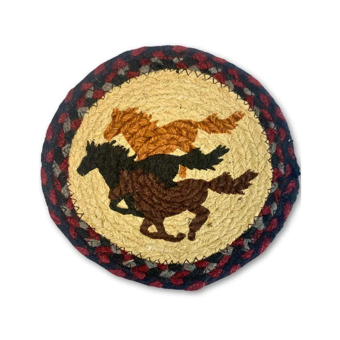 El Paso Saddle Blanket Company Braided Jute Round Trivets-39