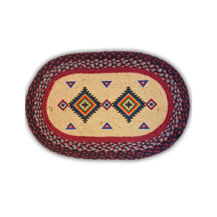 El Paso Saddle Blanket Company Braided Jute Floor Rug -#20