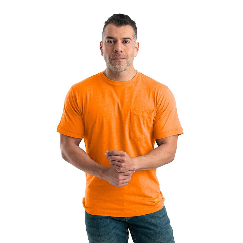 Berne Men's Lightweight SS Performance T-Shirt - Orange