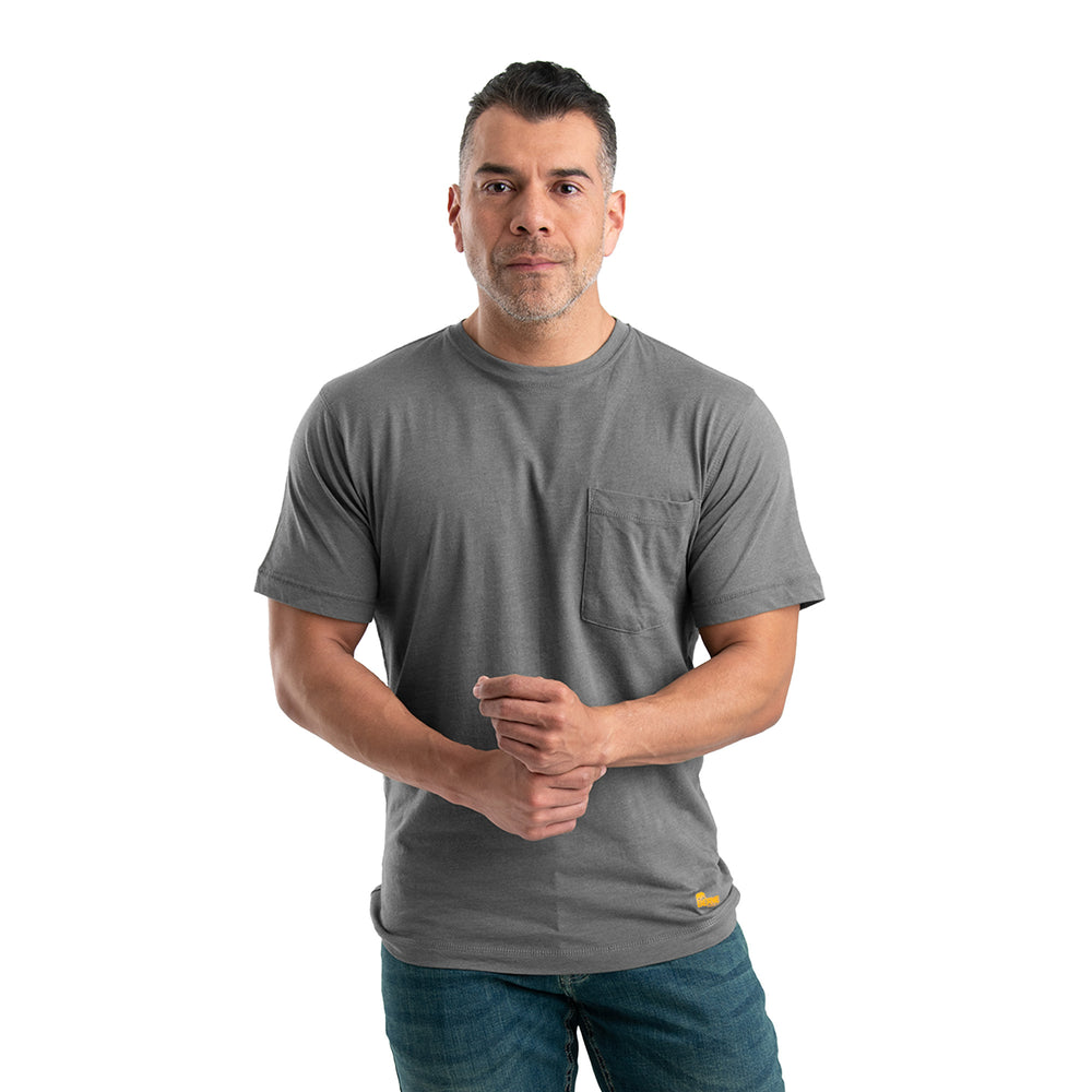 Berne Men's Performance Lightweight Short Sleeve Pocket T-Shirt - Slate - Irvine Tack & Western Wear