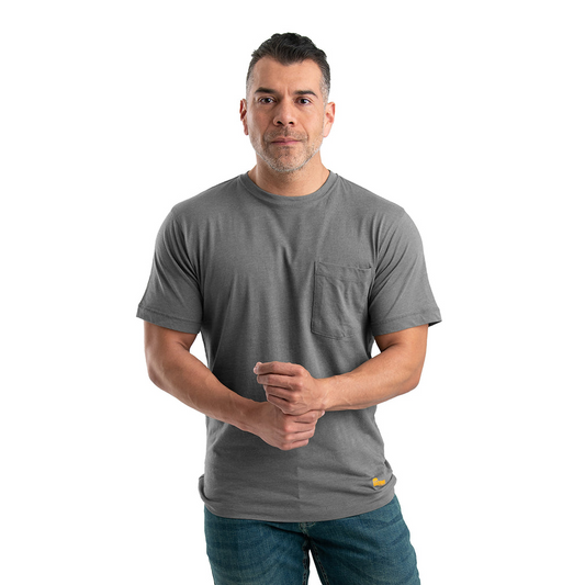 Berne Men's Performance Lightweight Short Sleeve Pocket T-Shirt - Slate