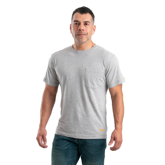 Berne Men's Performance Short Sleeve Pocket Tee - Grey