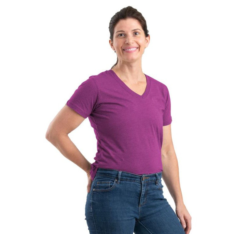 Berne Womens Performance V-Neck T-Shirt - Assorted Colours