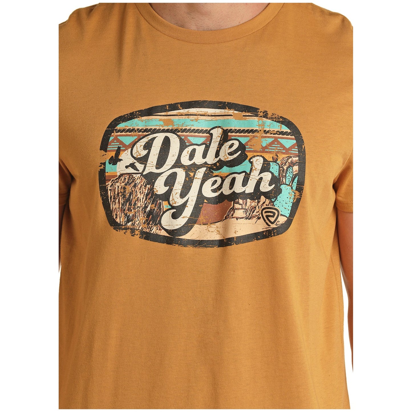 Rock & Roll Unisex Dale Graphic Tee - Mustard