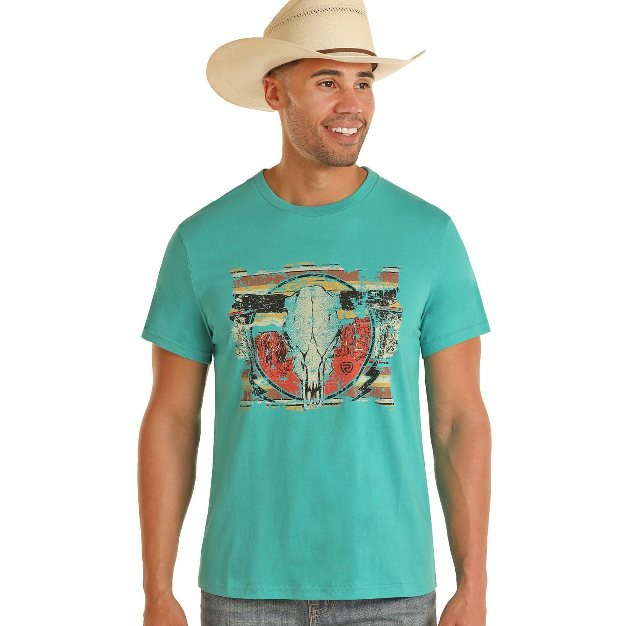 Rock & Roll Unisex Graphic T-Shirt - Turquoise