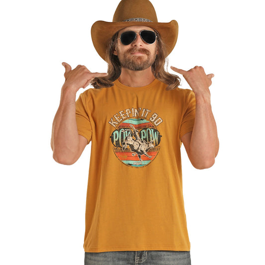 Rock & Roll Unisex Dale Graphic Tee - Mustard