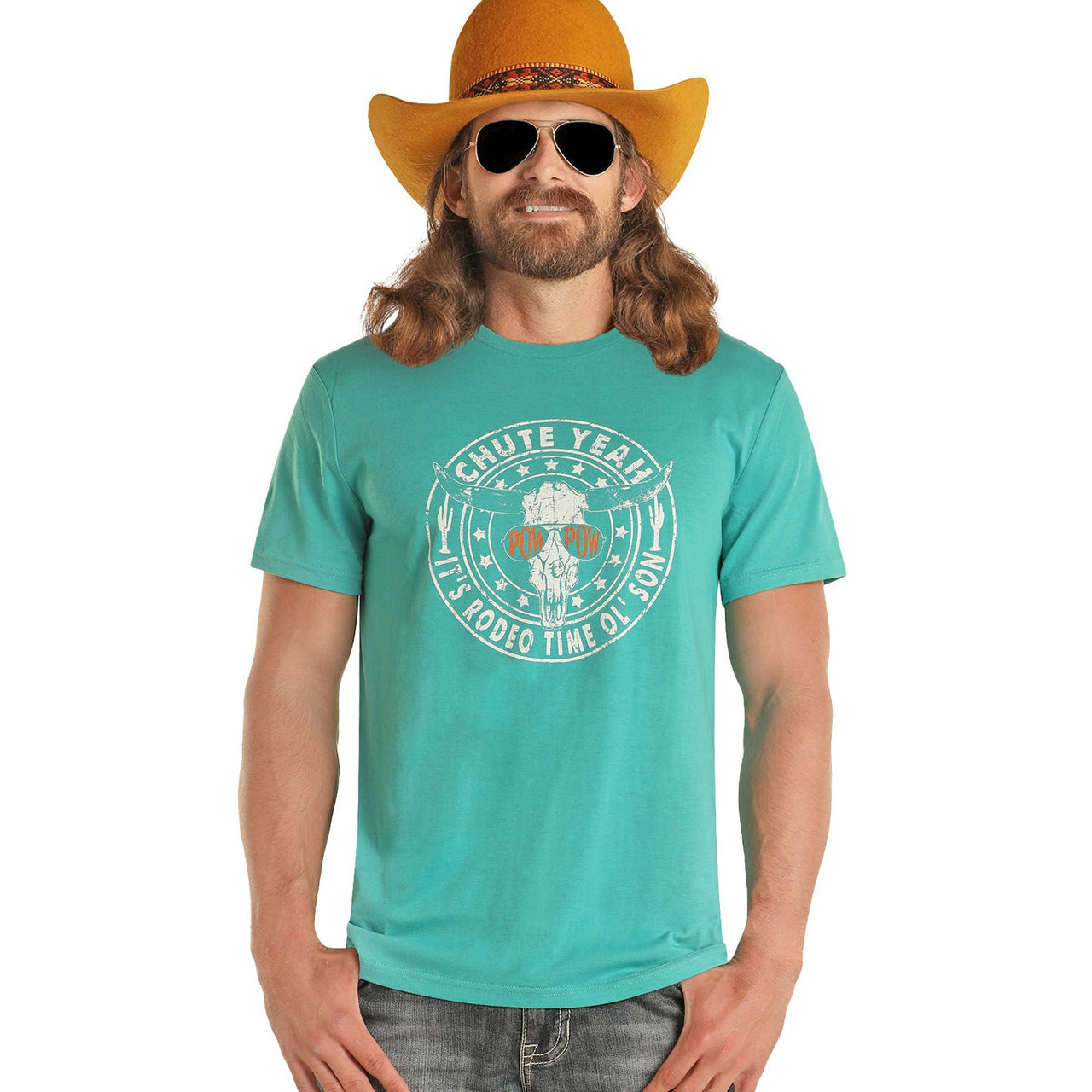 Rock & Roll Unisex Dale Graphic Tee - Turquoise