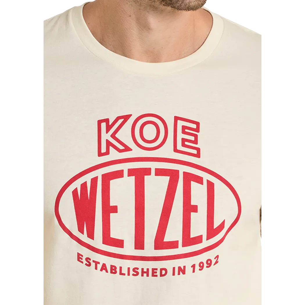 Rock & Roll Men's Koe Wetzel 1992 Short Sleeve Tee Shirt - Natural