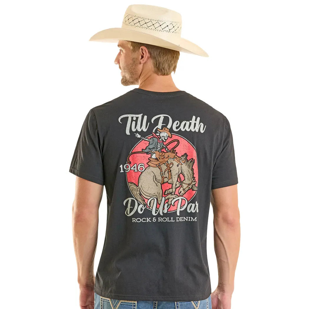 Rock & Roll Unisex Till Death Do Us Part Graphic Tee Shirt - Black