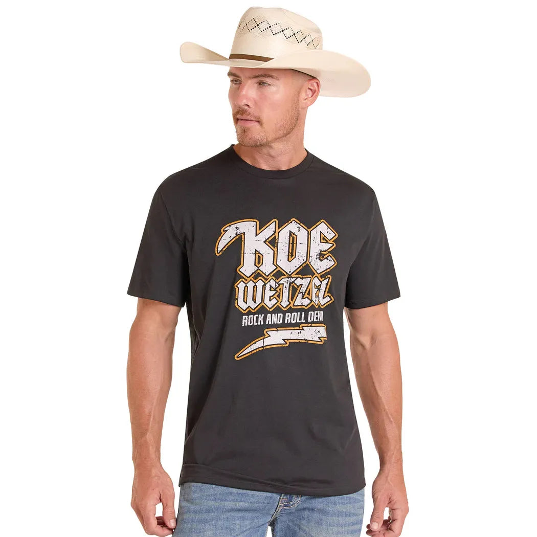 Rock & Roll Unisex Koe Wetzel X Rock & Roll Denim Graphic Tee Shirt - Black