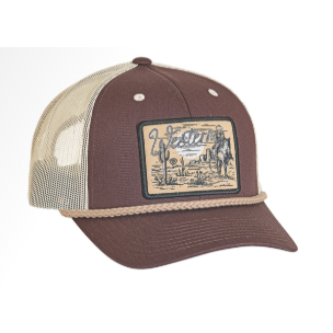 Rock & Roll Unisex Western Cap - Brown/Cream