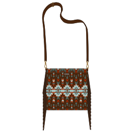 Aztec Crossbody Bag with Fringe