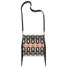 Aztec Crossbody Bag with Fringe