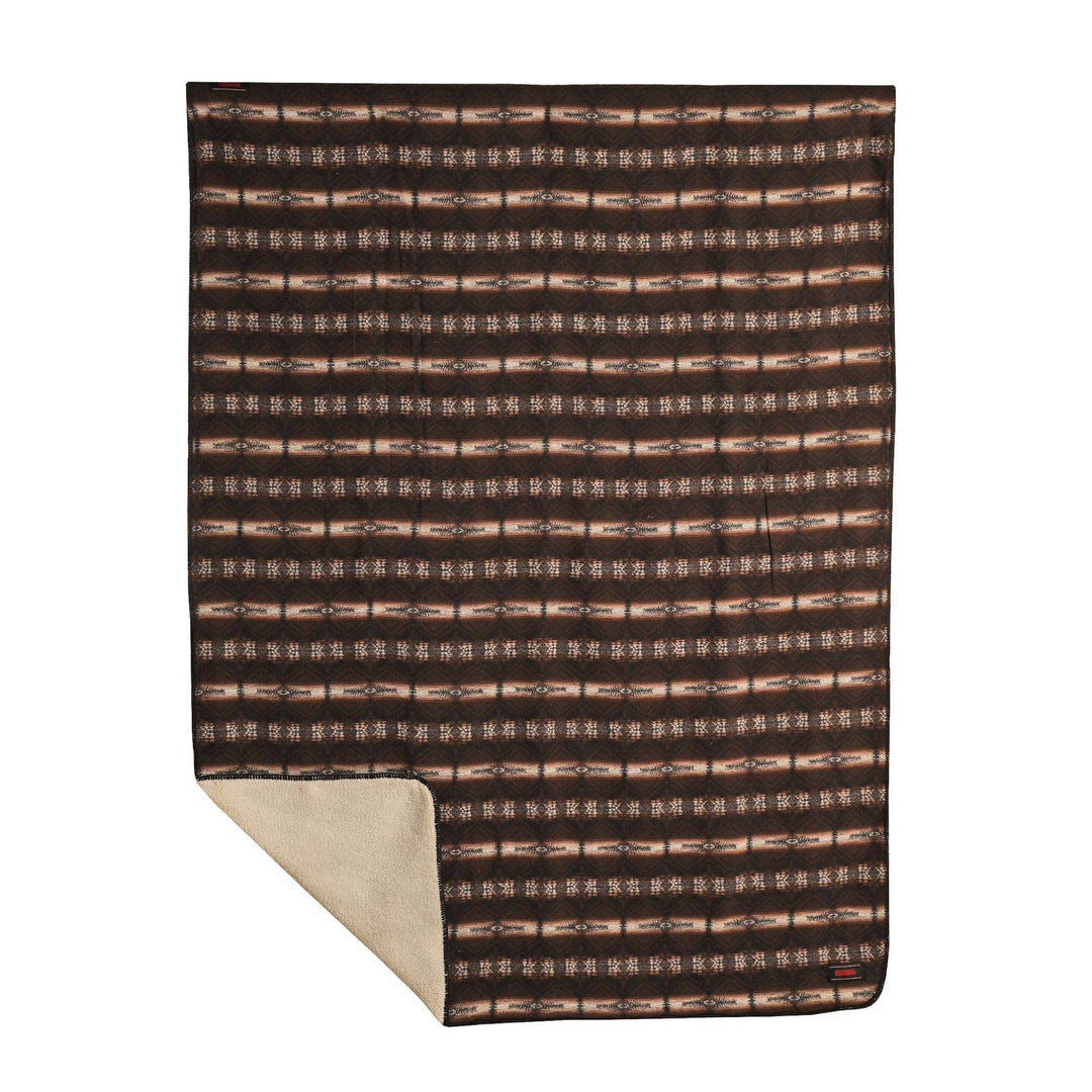Rock &amp; Roll Aztec Jacquard Berber Blanket - Turquoise