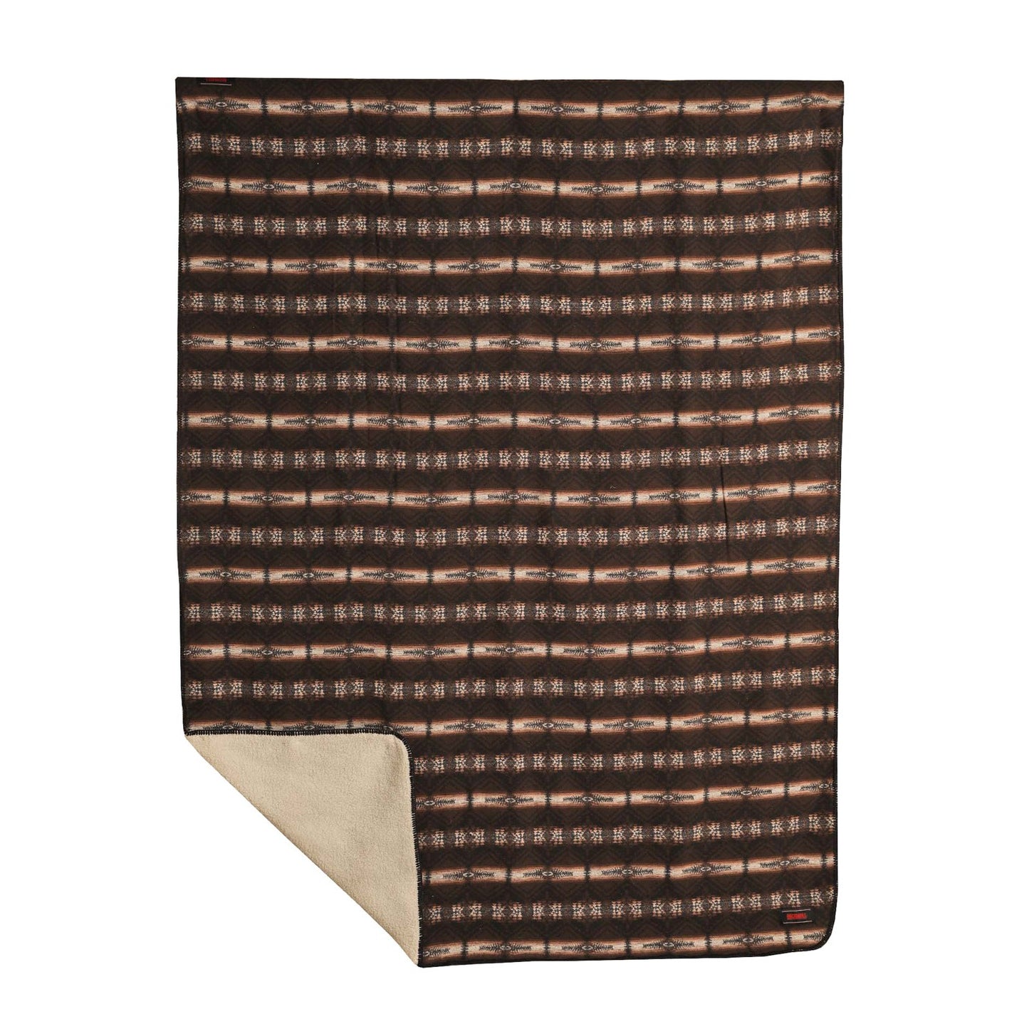 Rock & Roll Aztec Jacquard Berber Blanket - Turquoise