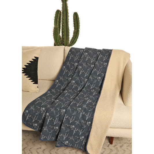 Rock & Roll Convo. Jacquard Blanket - Blue