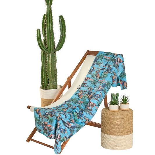 Rock & Roll Beach Cowboy Micro Fiber Towel - Turquoise