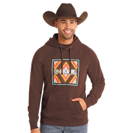 Rock & Roll Unisex Graphic Hoodie - Dark Brown