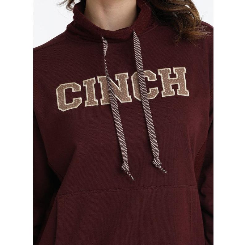 Cinch Women's French Terry Hoodie Pullover- Purple