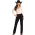 Rock & Roll Women's Corduroy Horse Bargain Boot Cut Pants - Black