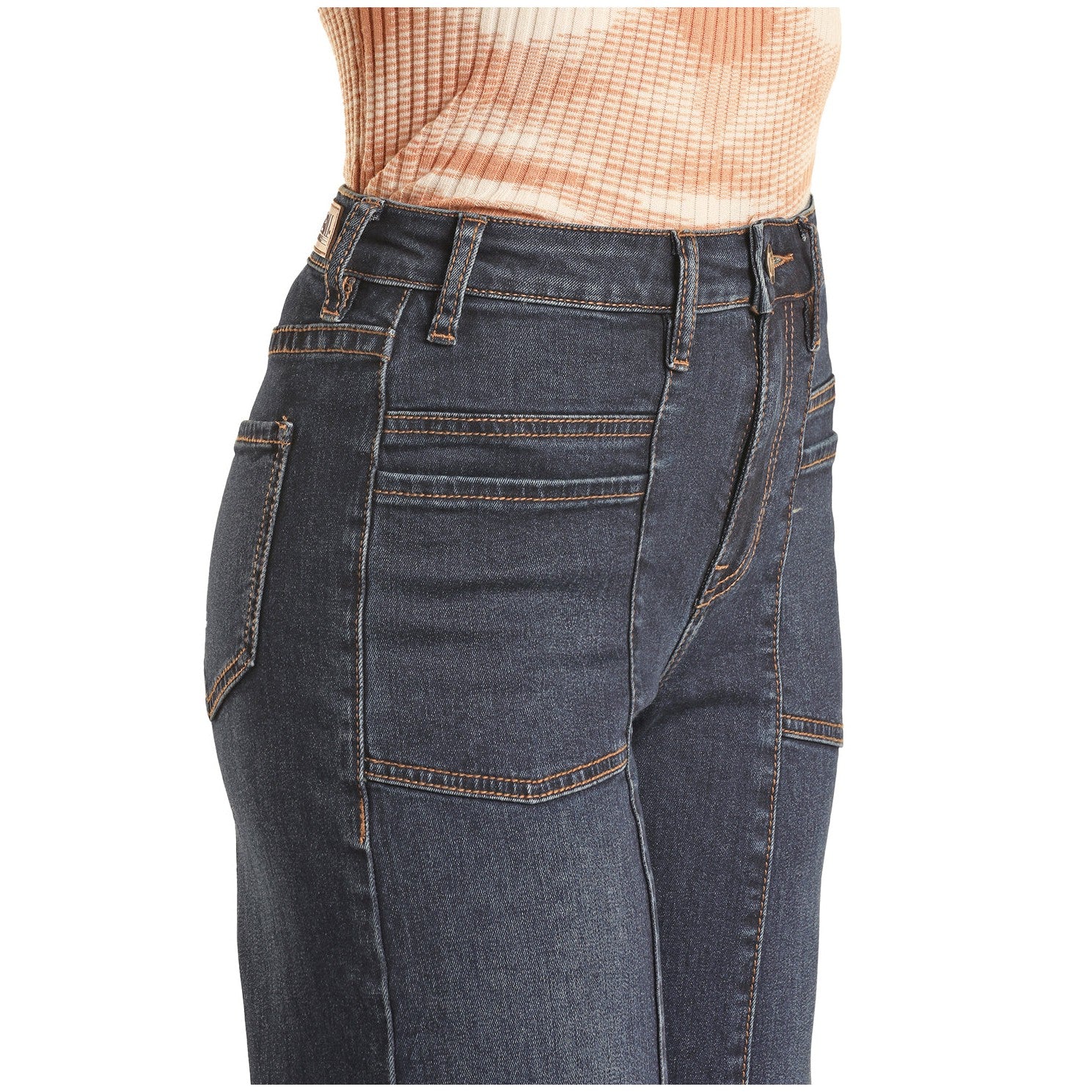 Rock Roll Women s Patch Pocket Palazzo Jeans Dark Wash rock-roll-women-s-patch-pocket-palazzo-jeans-dark-wash
