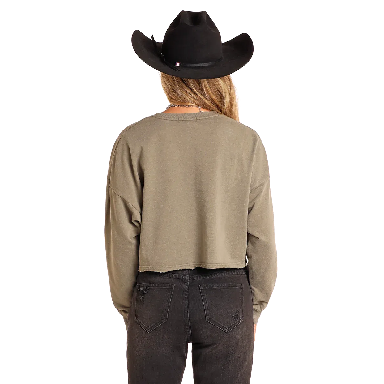 Rock & Roll  Women's Long Sleeve Pullover- Forest Green