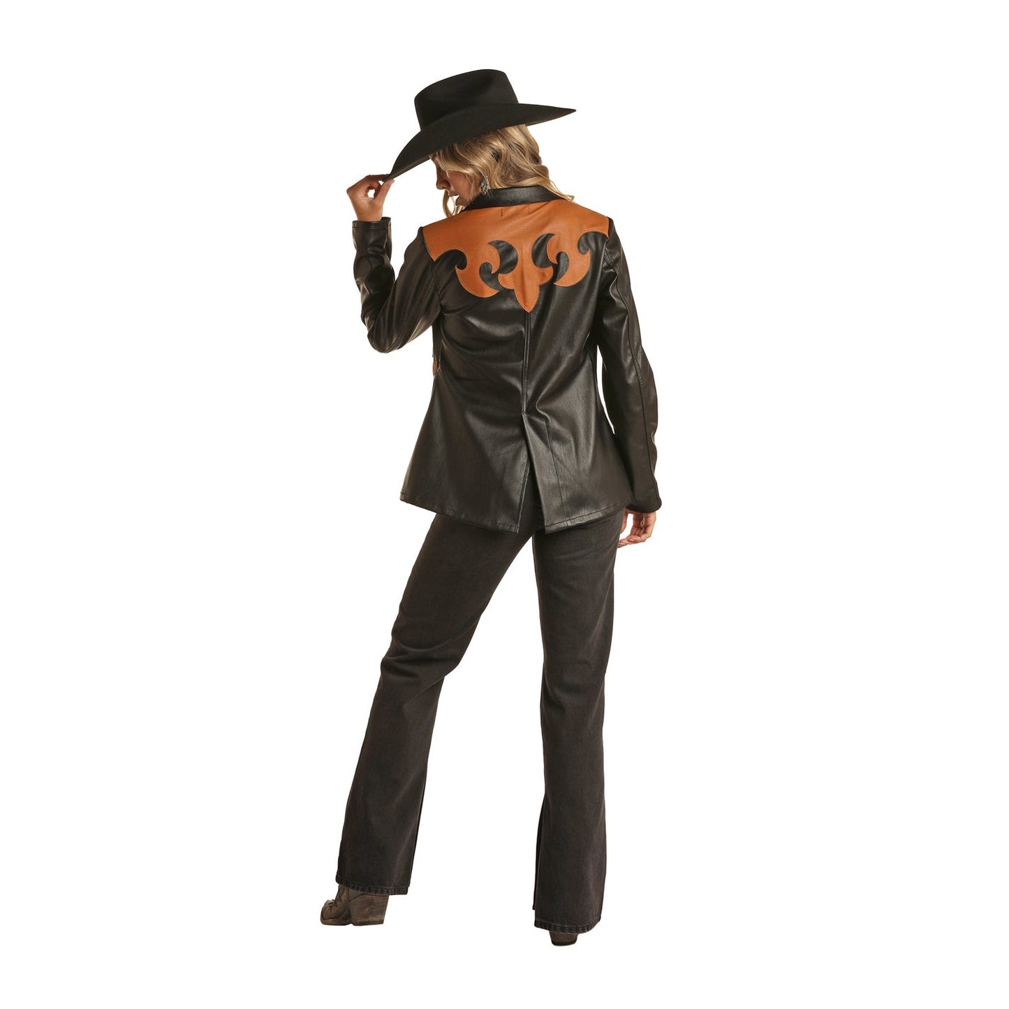 Rock & Roll Women's Western Detail Blazer - Black