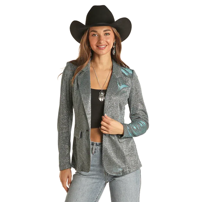 Rock & Roll  Women's Long Sleeve Iridescent Blazer - Assorted Colours