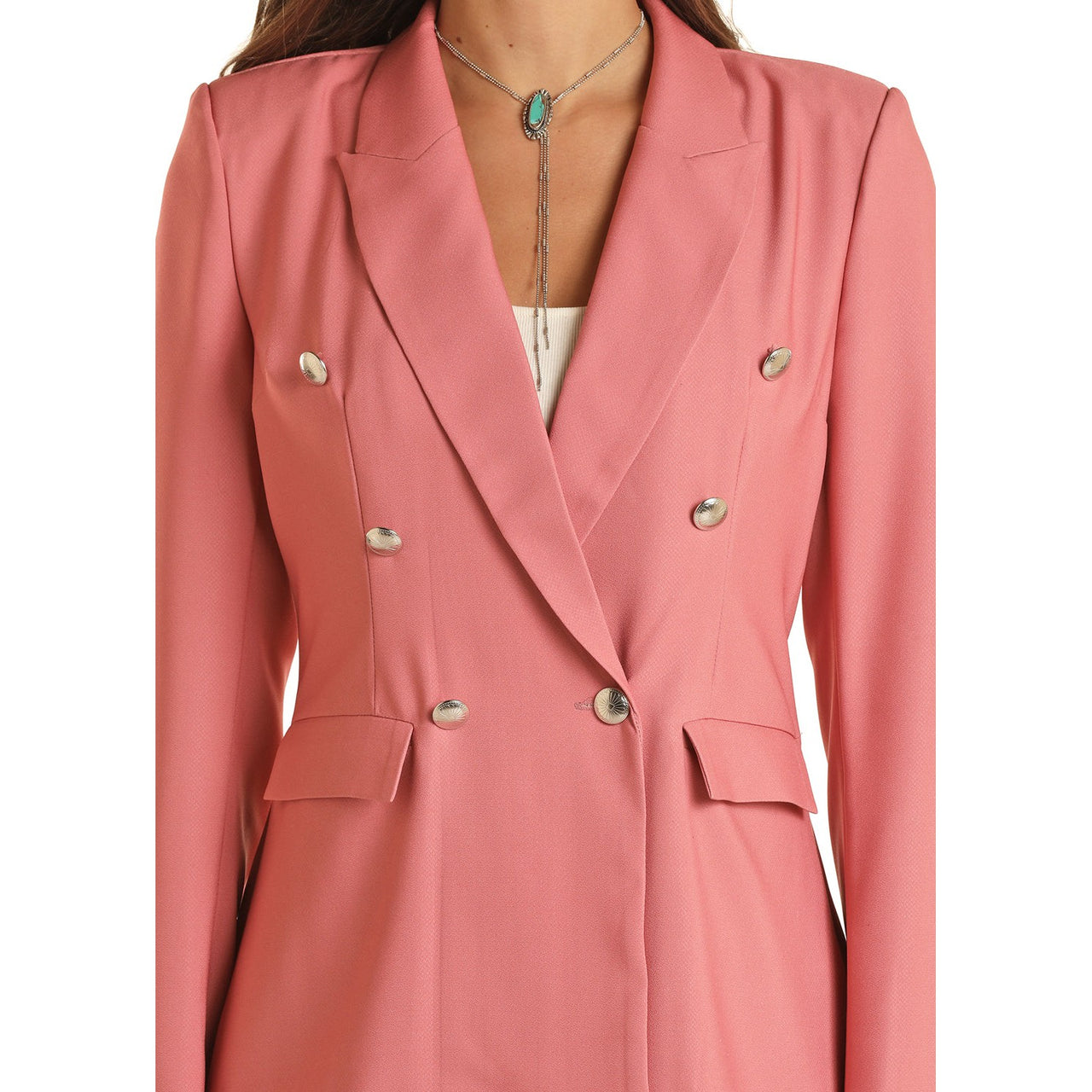 Rock & Roll Women's Solid Blazer - Rose/Mauve