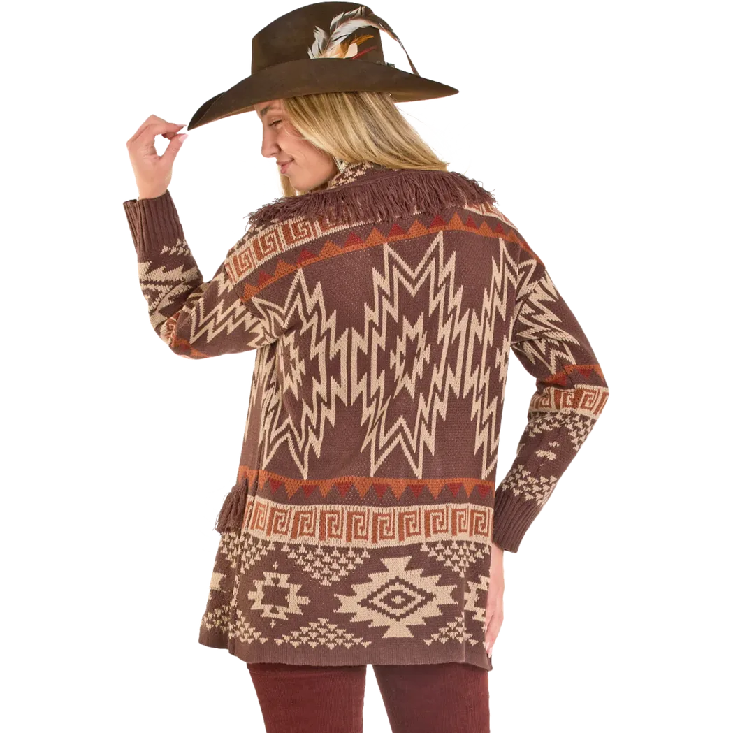 Rock & Roll Aztec Sweater with Fringe - Multiple Colours - Irvine Tack & Western Wear