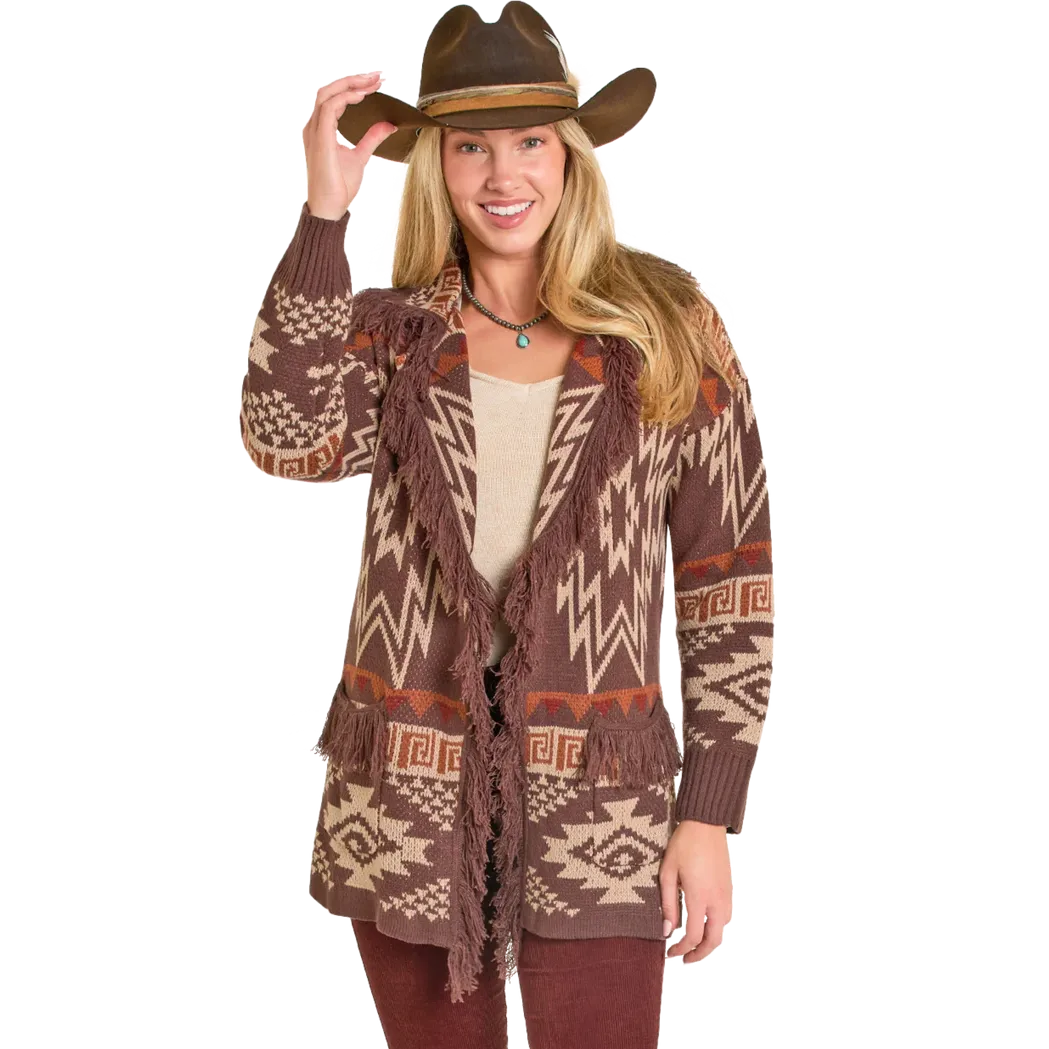 Rock & Roll Aztec Sweater with Fringe - Multiple Colours - Irvine Tack & Western Wear